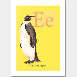 E is for Emperor Penguin Posters and Art